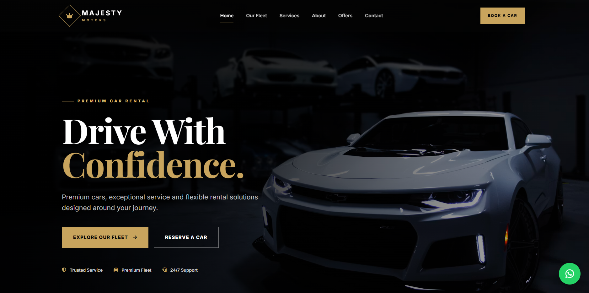 Majesty Cars - Drive in Style website designed by Zentora 